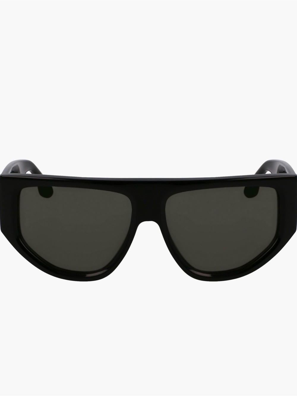 Victoria Beckham Glossy Black Oversized Shield Sunglasses